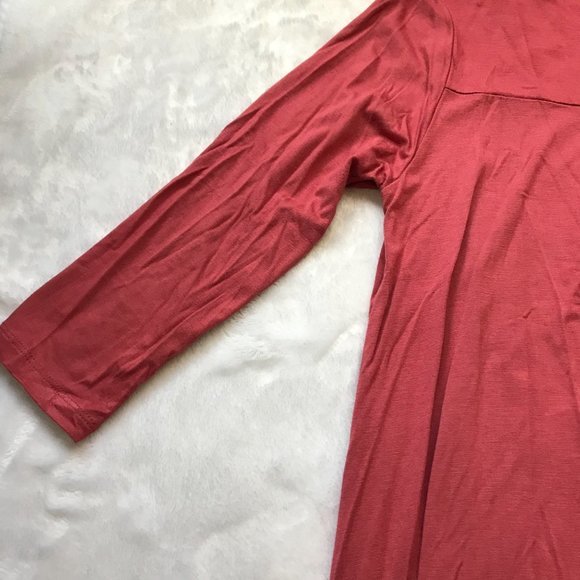 Everly Women's Rayon Blend 3/4 Sleeve Pleated Back Casual Mini Dress Size Medium - Picture 5 of 8